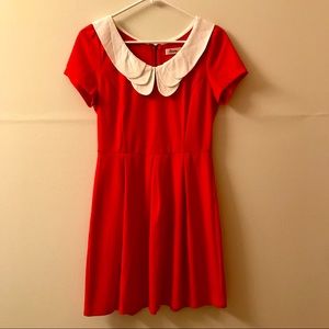 ModCloth Looking to Tomorrow Mini Dress Red MEDIUM